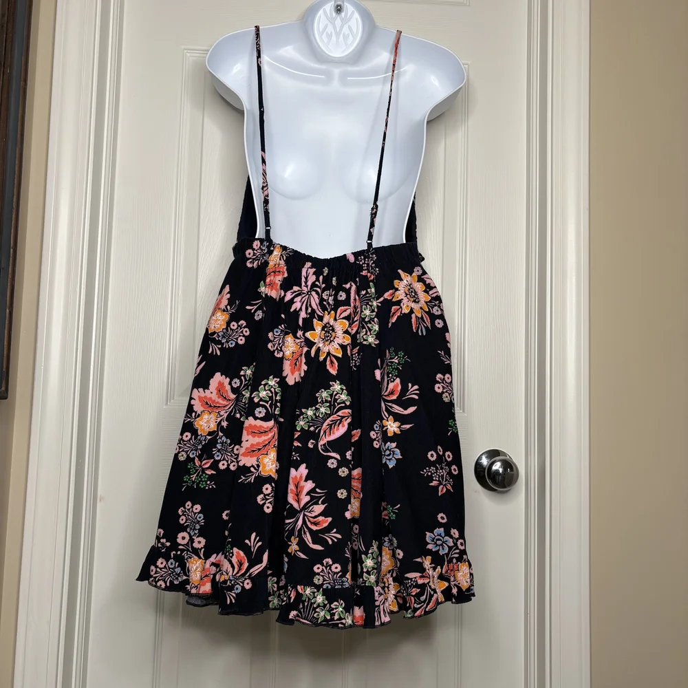 Free People NWT Looking Glass Floral Navy Mini Dress Size Medium - Picture 4 of 9